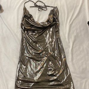 Silver Backless Dress